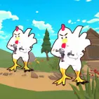 Chicken Shooter IO is an engaging online shooting game that combines humor and dramatic action. In this colorful world, players will transform into brave warriors who have to confront crazy chickens equipped with weapons.
