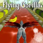 Flying Gorilla is a free, funny and addictive 3D arcade game. You will join an exciting adventure in the rainforest with a flying gorilla overcoming obstacles, collecting bananas and unlocking unique costumes.