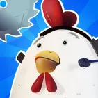 Nugget Royale is a whimsical and chaotic 3D multiplayer battle royale game where you transform into a daring chicken fighting for survival. In this feathery frenzy, up to 80 players compete on a slippery disc high above a menacing grinder, all scrambling to be the last chicken standing.